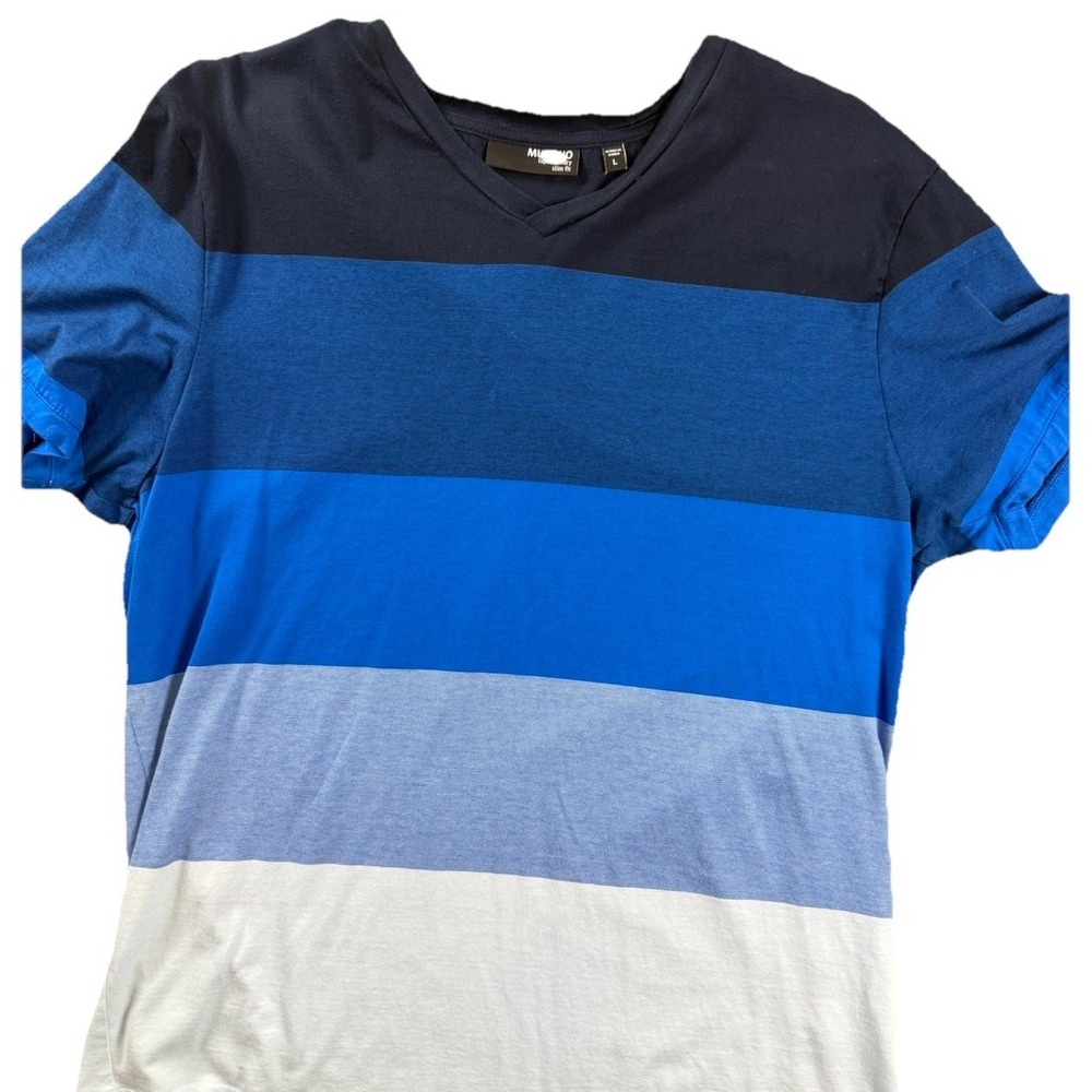 Murano Liquid Luxury Mens V-Neck Shirt LARGE Short Sleeve Premium 100% Cotton